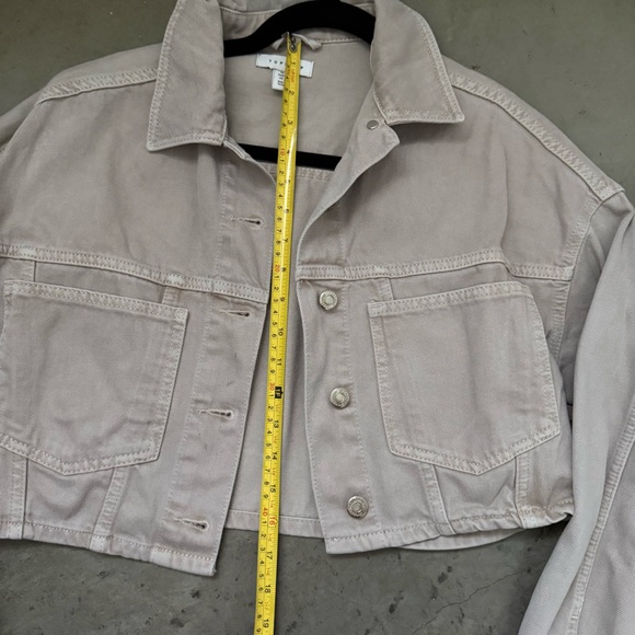 Topshop / crop denim jacket / sand - Picture 9 of 11